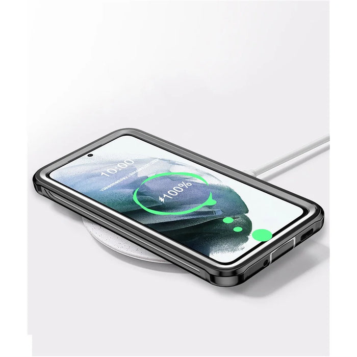 Full-body Protection Hard PC Case Shell Built-in PET Screen Protector for Samsung Galaxy S21+ 5G - 6