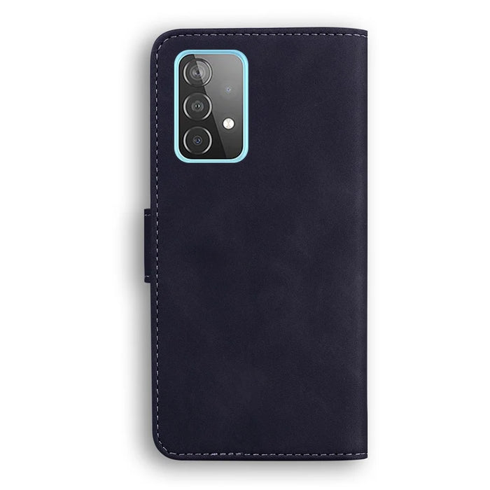 Wallet Design Solid Color Leather Phone Case Stand Cover for Samsung Galaxy A52 4G/5G / A52s 5G - Black - 3