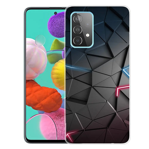Beautiful Pattern Printing Soft TPU Phone Cover Case for Samsung Galaxy A32 4G (EU Version) - Black - 1