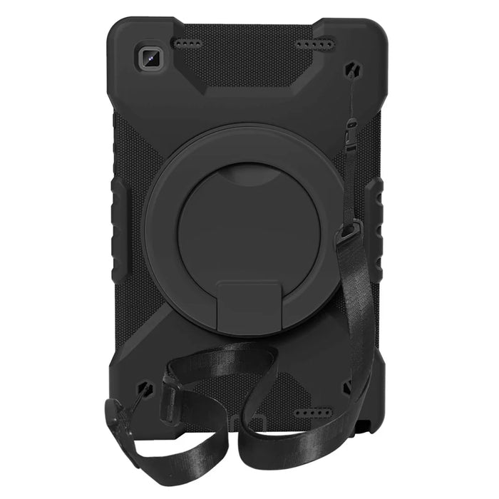 PC + Silicone Hybrid Tablet Case with Shoulder Strap for Samsung Galaxy Tab A7 10.4 (2022) / (2020) - Black - 2