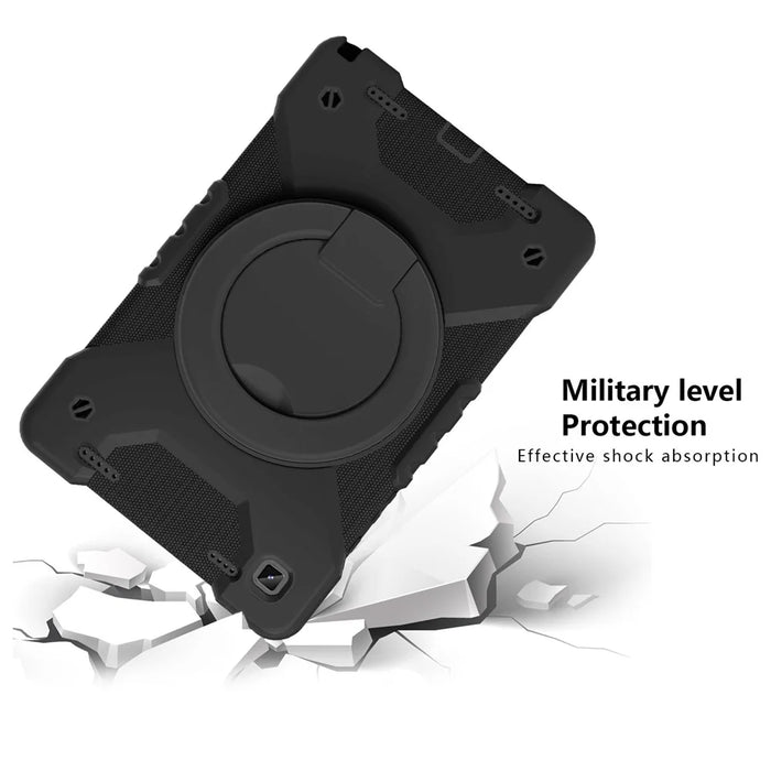 PC + Silicone Hybrid Tablet Case with Shoulder Strap for Samsung Galaxy Tab A7 10.4 (2022) / (2020) - Black - 3