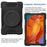 PC + Silicone Hybrid Tablet Case with Shoulder Strap for Samsung Galaxy Tab A7 10.4 (2022) / (2020) - Black - 6