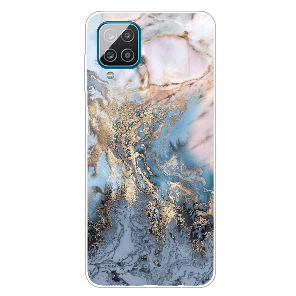 Marble Pattern Soft TPU Phone Case for Samsung Galaxy A12 - Style E - 1
