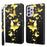 Pattern Printing Design PU Leather Phone Wallet Stand Case Shell for Samsung Galaxy A52 4G/5G / A52s 5G - Gold Butterfly - 1