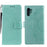 Imprinted Mandala Flower Wallet Leather Case with Strap for Samsung Galaxy A32 4G (EU Version) - Green - 1