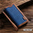 Vintage Splicing Style Wallet Stand Leather Flip Phone Casing for Samsung Galaxy A02s (164.2mm) - Blue - 5