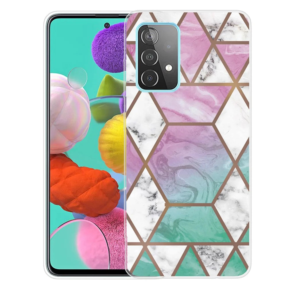 Marble Pattern Drop-proof TPU Phone Case Back Cover for Samsung Galaxy A32 4G (EU Version) - Style A - 1