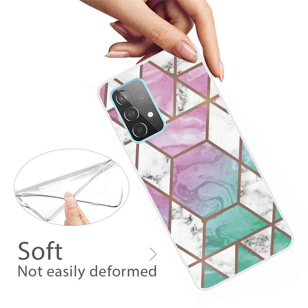 Marble Pattern Drop-proof TPU Phone Case Back Cover for Samsung Galaxy A32 4G (EU Version) - Style A - 2