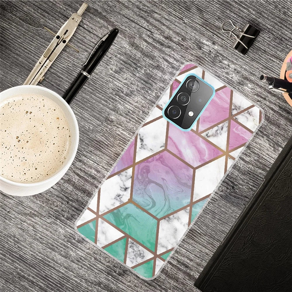 Marble Pattern Drop-proof TPU Phone Case Back Cover for Samsung Galaxy A32 4G (EU Version) - Style A - 3