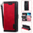 Vintage Splicing Style Wallet Stand Leather Flip Phone Casing for Samsung Galaxy A32 5G/M32 5G - Red - 7