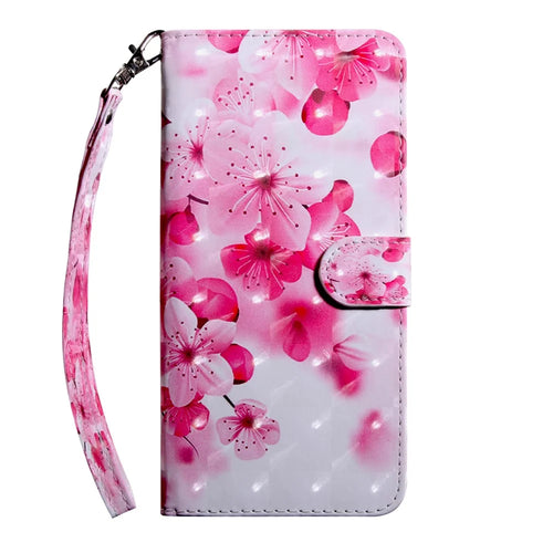 3D Pattern Printing Wallet Stand PU Leather Full-Protection Phone Cover Case for Samsung Galaxy A32 5G/M32 5G - Flower - 1
