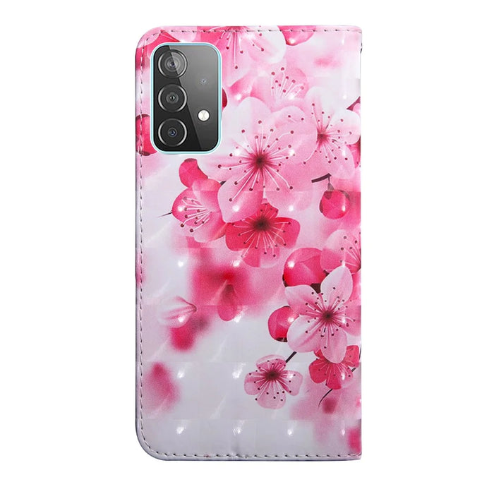 3D Pattern Printing Wallet Stand PU Leather Full-Protection Phone Cover Case for Samsung Galaxy A52 4G/5G / A52s 5G - Howling Wolf - 2