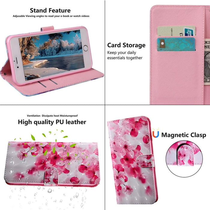 3D Pattern Printing Wallet Stand PU Leather Full-Protection Phone Cover Case for Samsung Galaxy A52 4G/5G / A52s 5G - Howling Wolf - 6