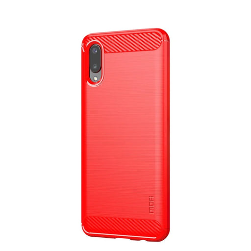 MOFI Carbon Fiber Soft TPU Back Case for Samsung Galaxy M02 / A02 - Red - 2