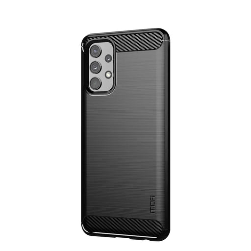 MOFI Carbon Fiber Brushed TPU Cover for Samsung Galaxy A32 4G (EU Version) - Black - 2