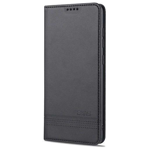 AZNS Auto-absorbed Magnetic Leather Mobile Stand Shell Case with Wallet Design for Samsung Galaxy A52 4G/5G / A52s 5G - Black - 2