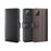 For Samsung Galaxy A12 Case Genuine Split Leather Phone Cover with Wallet Stand - Black - 2