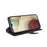 For Samsung Galaxy A12 Case Genuine Split Leather Phone Cover with Wallet Stand - Black - 3
