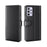 For Samsung Galaxy A32 5G / M32 5G Case Genuine Split Leather Phone Cover with Wallet Stand - Black - 1
