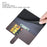 For Samsung Galaxy A32 5G / M32 5G Case Genuine Split Leather Phone Cover with Wallet Stand - Black - 3