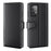 For Samsung Galaxy A52 5G / 4G Case Genuine Split Leather Phone Cover with Wallet Stand - Black - 1