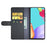 For Samsung Galaxy A52 5G / 4G Case Genuine Split Leather Phone Cover with Wallet Stand - Black - 2