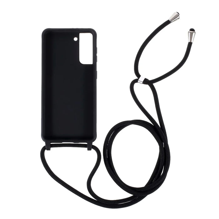 Soft TPU Case with Hanging Rope for Samsung Galaxy S21 4G/5G - Black - 2