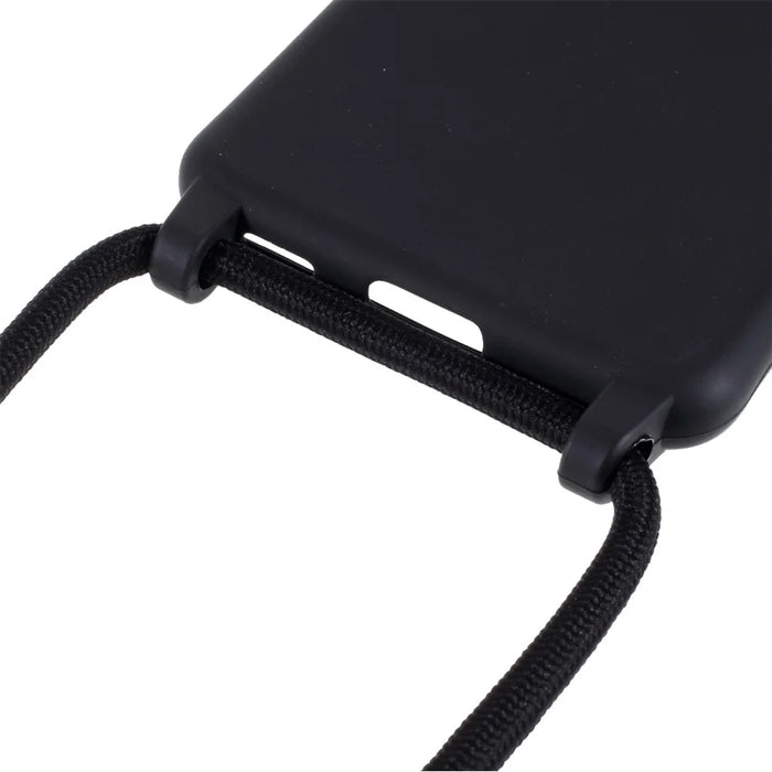 Soft TPU Case with Hanging Rope for Samsung Galaxy S21 4G/5G - Black - 6