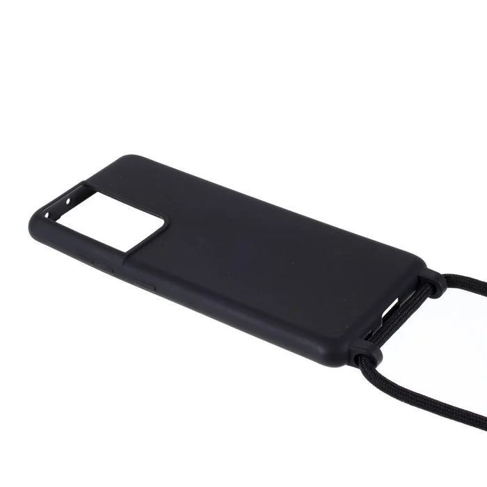 Soft TPU Case with Hanging Rope for Samsung Galaxy S21 Ultra 5G - Black - 3