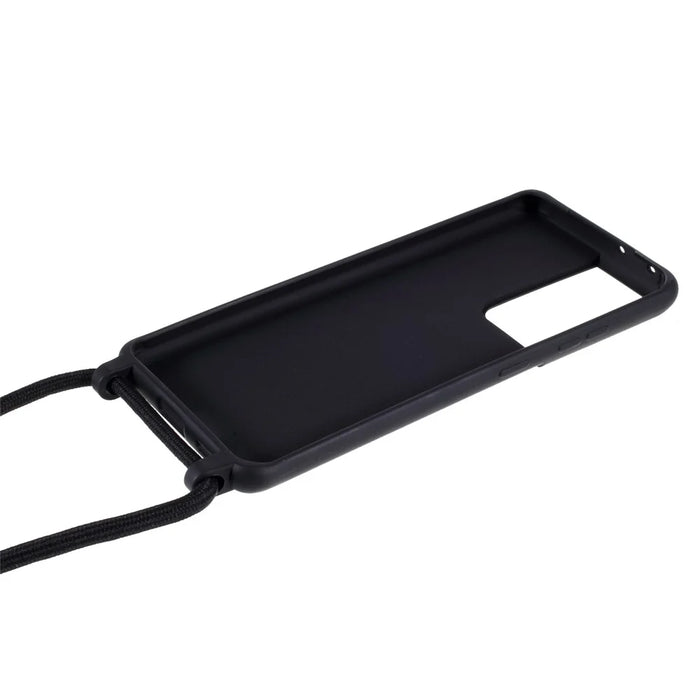 Soft TPU Case with Hanging Rope for Samsung Galaxy S21 Ultra 5G - Black - 5