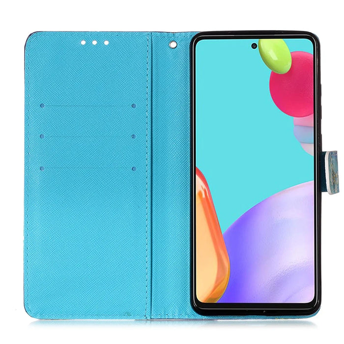 3D Pattern Printing PU Leather Wallet Stand Phone Case Shell for Samsung Galaxy A52 4G / 5G / A52s 5G - Dreamy Wind Chime - 4