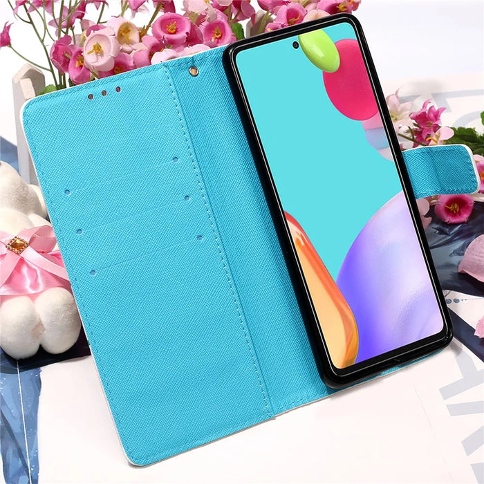 3D Pattern Printing PU Leather Wallet Stand Phone Case Shell for Samsung Galaxy A52 4G / 5G / A52s 5G - Dreamy Wind Chime - 7