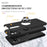 Phone Case for Samsung Galaxy A12 Shockproof Cover with Ring Shape Kickstand All-Round Protective Phone Shell - Black - 4