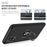 Phone Case for Samsung Galaxy A12 Shockproof Cover with Ring Shape Kickstand All-Round Protective Phone Shell - Black - 7