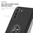 Ring Shape Kickstand Design TPU + PC Hybrid Phone Case Cover for Samsung Galaxy S21 Plus 5G - Black - 6