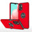 Anti-Fall Hybrid Phone Case Ring Shape Kickstand Design Cover for Samsung Galaxy A32 5G/M32 5G - Red - 1