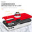 Anti-Fall Hybrid Phone Case Ring Shape Kickstand Design Cover for Samsung Galaxy A32 5G/M32 5G - Red - 4