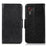 Nappa Texture Split Leather Phone Case Shell Wallet Stand for Samsung Galaxy Xcover 5 - Black - 1