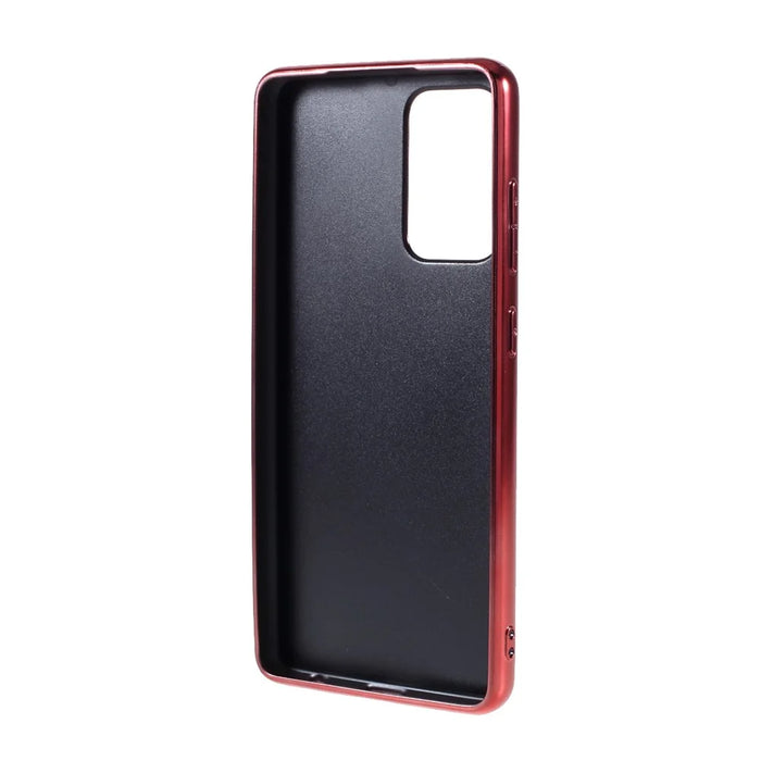 Glittering Sequins Design Plated TPU Frame + PC Hybrid Cover Case for Samsung Galaxy A52 4G/5G / A52s 5G - Wine Red - 3