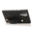 PU Leather Coated TPU Shell Case + Card Slots Hand Strap Kickstand for Samsung Galaxy S21 5G/4G - Black - 5