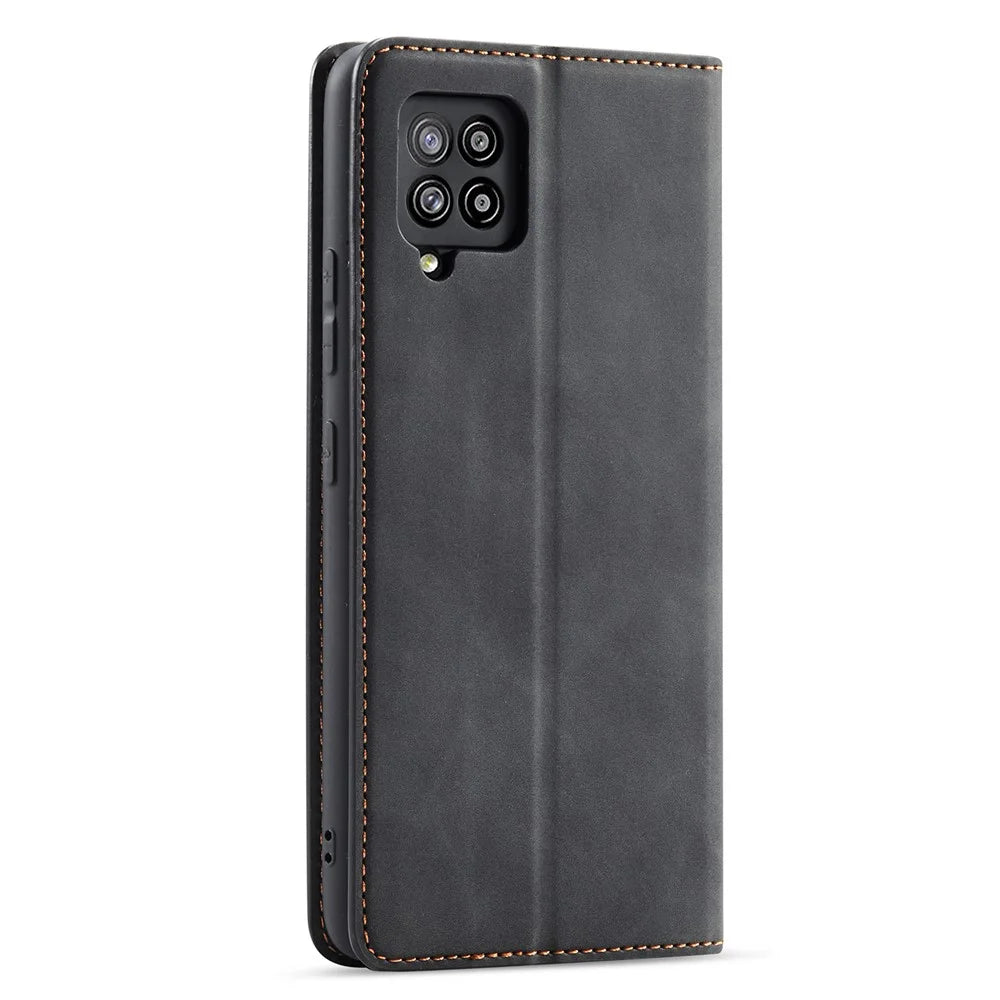 FORWENW Fantasy Series Skin Feeling Leather Case for	 Samsung Galaxy A12 - Black - 3
