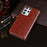 IDEWEI Crazy Horse Texture PU Leather Wallet Stand Phone Case Shell for Samsung Galaxy S21 Ultra 5G - Brown - 4