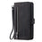 Leather Coated TPU Wallet Phone Stand Case with 9 Card Slots Kickstand Shell for Samsung Galaxy A72 5G / 4G - Black - 2