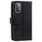 Leather Coated TPU Wallet Phone Stand Case with 9 Card Slots Kickstand Shell for Samsung Galaxy A72 5G / 4G - Black - 3