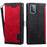 Vintage Splicing Style Wallet Stand Leather Flip Phone Casing for Samsung Galaxy A72 5G / 4G - Red - 1