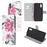 Pattern Printing Leather Protective Cover Wallet Stand Phone Shell for Samsung Galaxy Xcover 5 - Rose Flower - 7