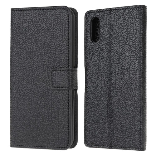 Litchi Texture Wallet Stand Leather Shell Cover for Samsung Galaxy Xcover 5 - 1