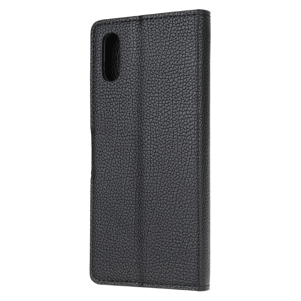 Litchi Texture Wallet Stand Leather Shell Cover for Samsung Galaxy Xcover 5 - 3