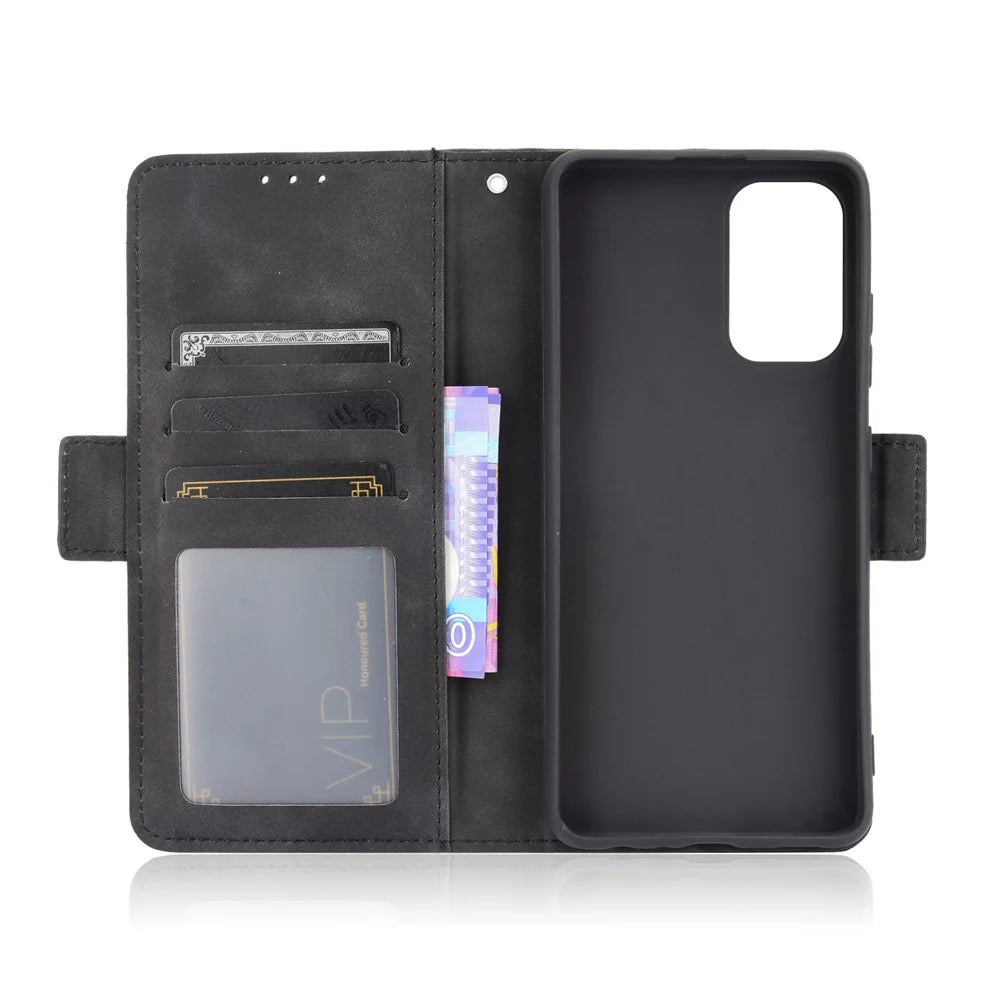 Leather Wallet Protective Case with Multiple Card Slots for Samsung Galaxy A32 4G (EU Version) - Black - 7