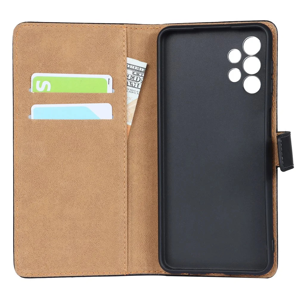 Genuine Leather Magnetic Flip Case Cover for Samsung Galaxy A32 5G / M32 5G - 5